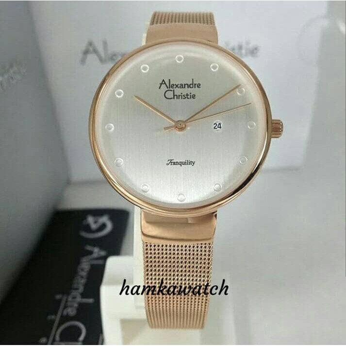 jam tangan / Watch_Id wanita alexander cristie Original ac2509 gold