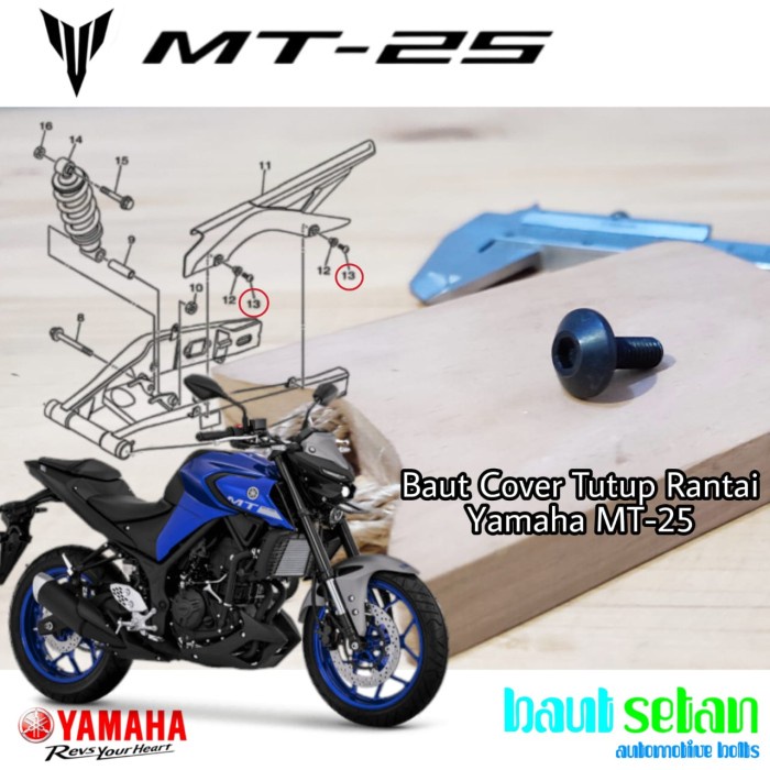 Baut Cover Tutup Rantai Yamaha MT-25