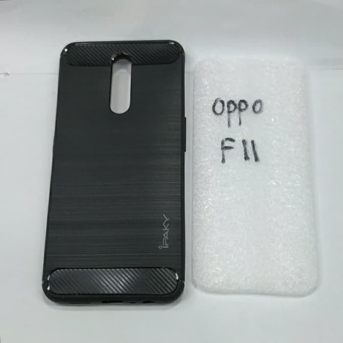 karet OPPO F11 softcase ipaky OPPO F11 silikon karet hitam