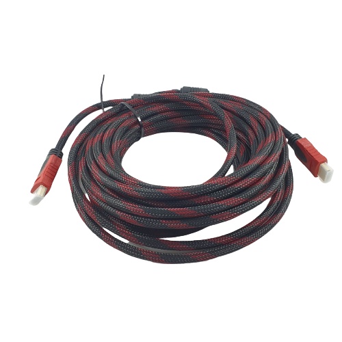 Kabel HDMI 10M Cable HDMI to HDMI Jaring Merah Hitam HDTV 10 Meter