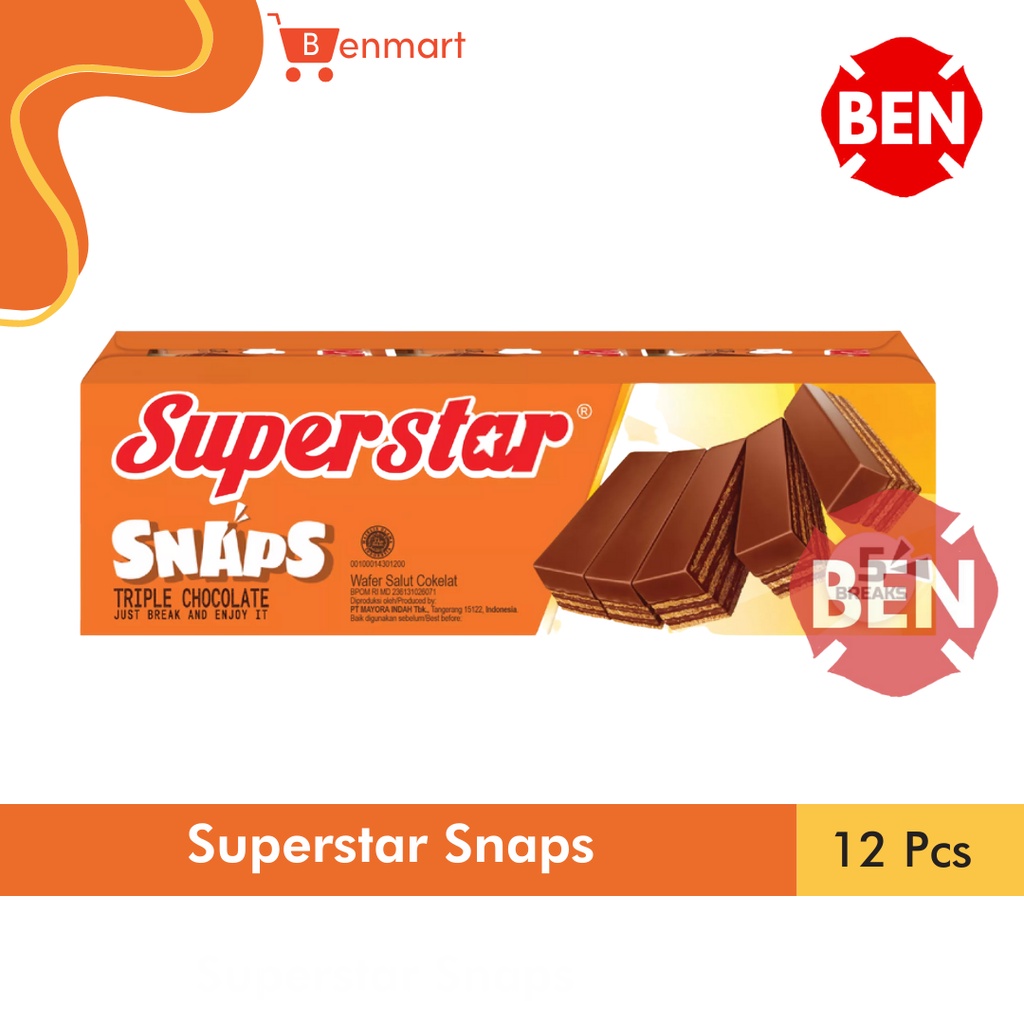 

Superstar Snaps 1 Box 12 Pcs 28g 28gr - Triple Chocolate Dus 28 - Super Star