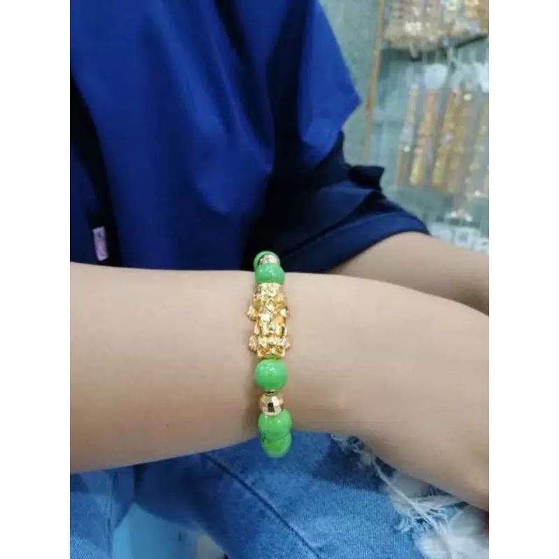 Gelang rangan wanita //perhiasan lapis emas //gelang pixu //gelang