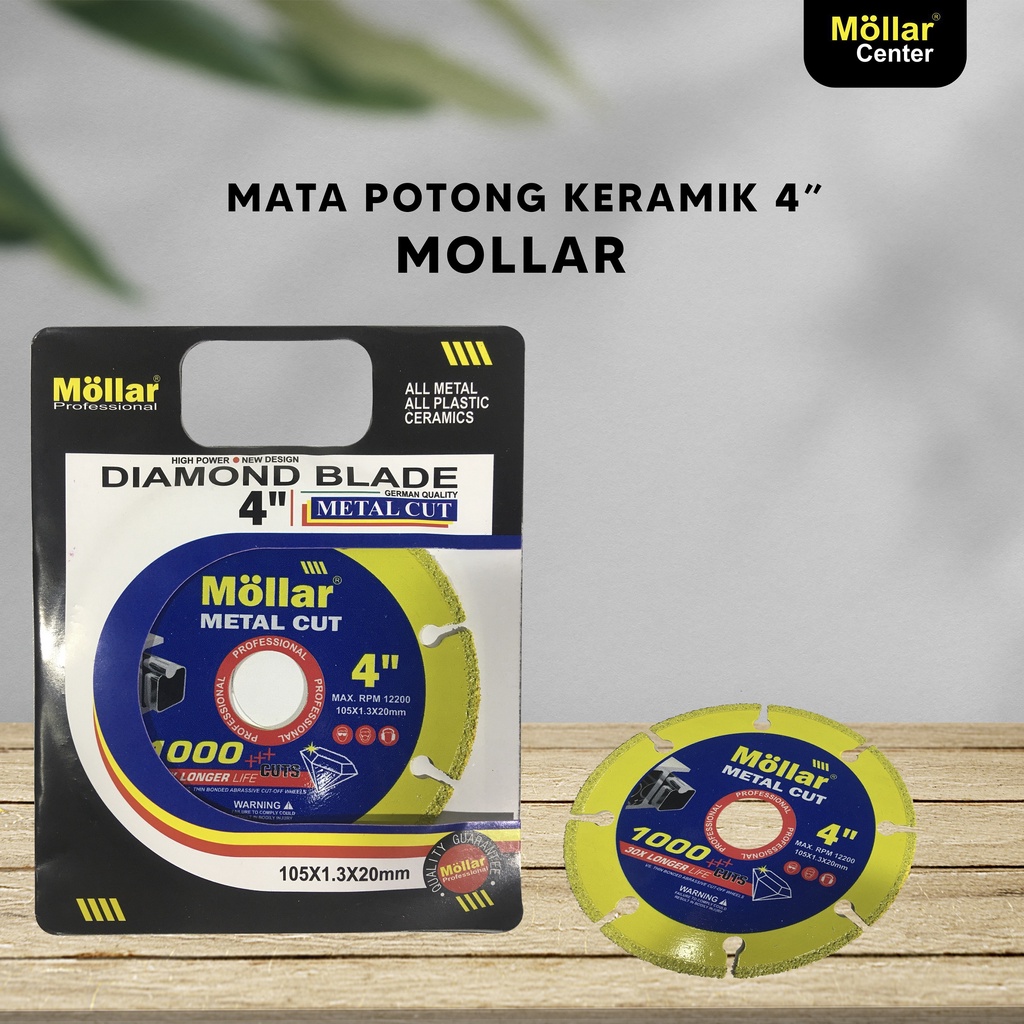 MOLLAR YELLOW MATA GERINDA POTONG BESI KERAMIK GRANIT DIAMOND WHEEL