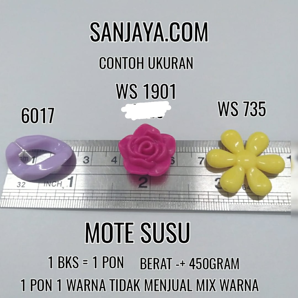 RANTAI SUSU / RANTAI SUSUN / RANTAI PLASTIK WARNA WARNI / STRAP MASKER / CONNECTOR MASKER / MOTE SUSU RANTAI 6017