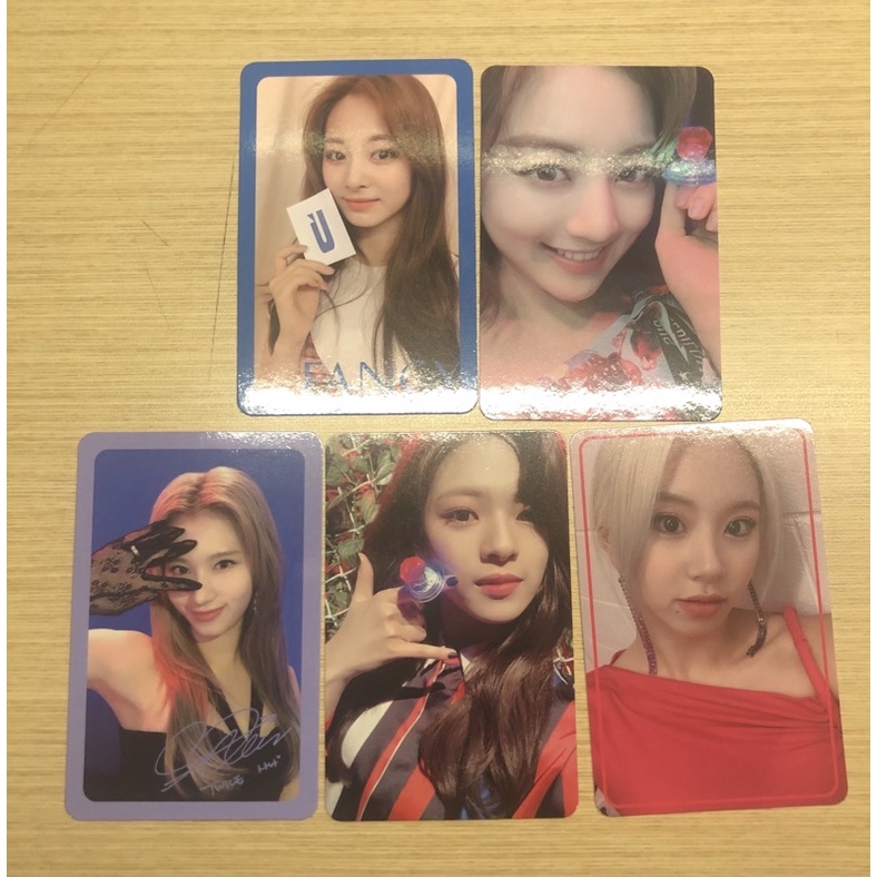 official twice tzuyu jihyo sana jeongyeon chaeyoung fancy photocard