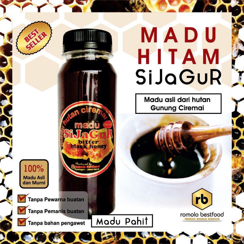 

Madu Asli Madu Hitam Pahit Murni kemasan botol 250ml