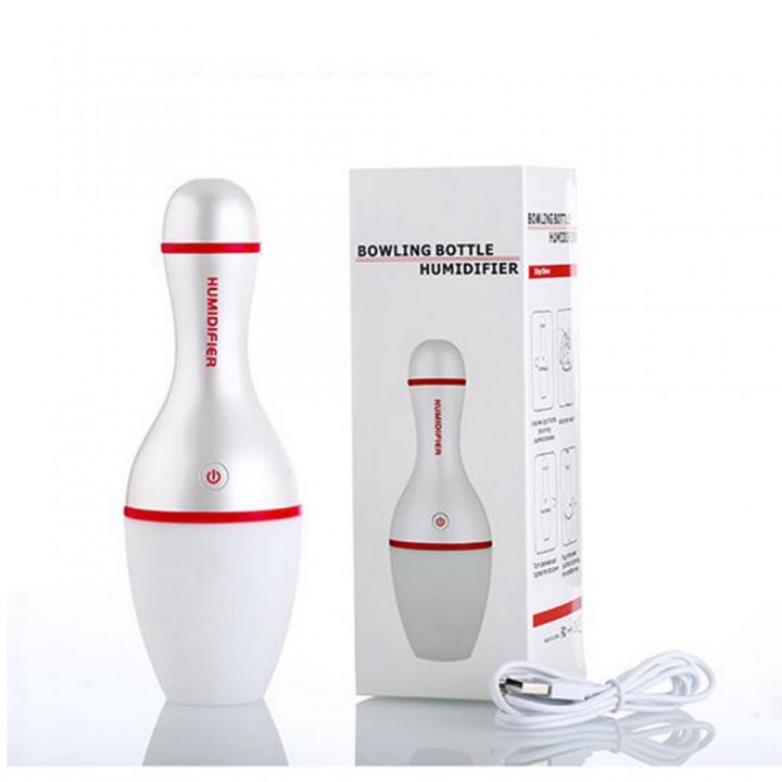 Cute Bowling Shape 7 Colors LED Diffuser Humidifier - 150ml