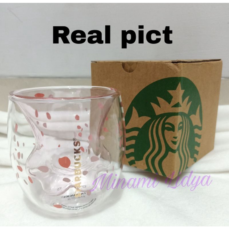 gelas paw cat kucing sakura starbucks