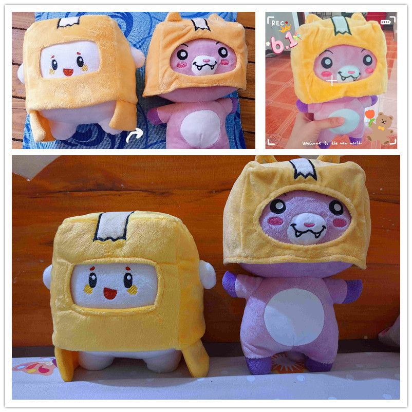 Mainan Boneka Plush Bentuk Robot Gemuk / Rubah / Rocky Luminous Untuk Hadiah Natal Anak Perempuan