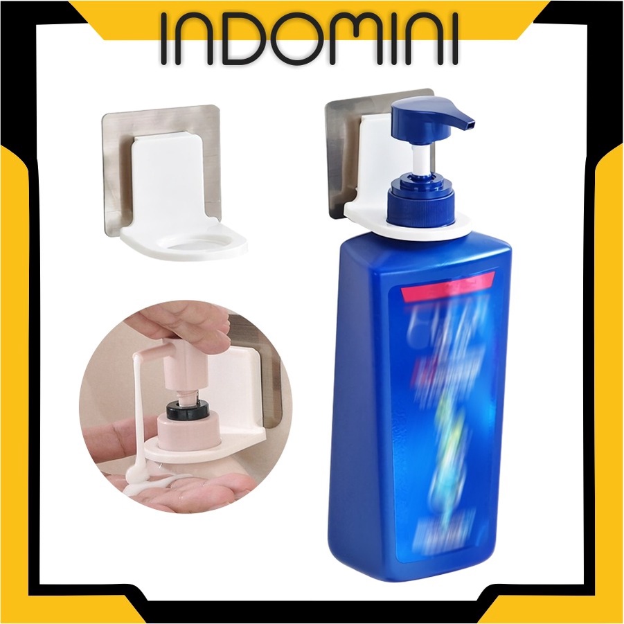 INDOMINI R477 Gantungan Botol Sabun / Holder Hook Shampo / Gantungan Tempelan Tembok / Dispenser Sabun