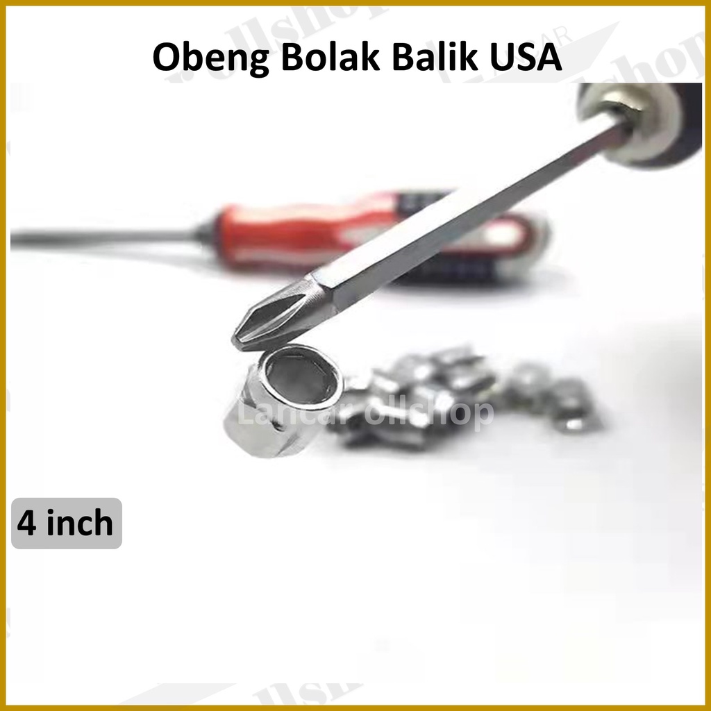 Obeng Bolak-Balik USA 4 inch / Track / Obeng Min Plus / Obeng Multi size / Obeng Belimbing Panjang