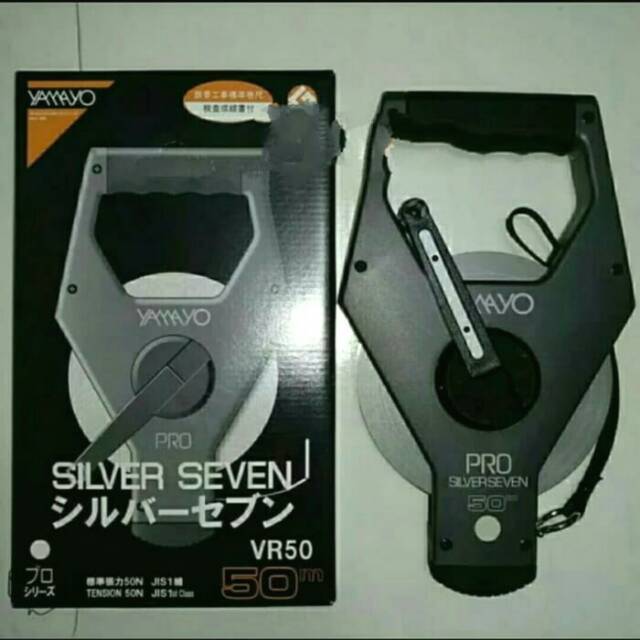 Meteran Roll Gulung YAMAYO Pro Silver Seven 50 Meter Original Made in Japan