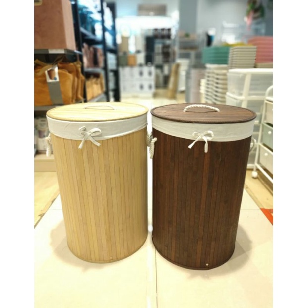 Keranjang Laundry / Laundry Basket Round Bambo Informa