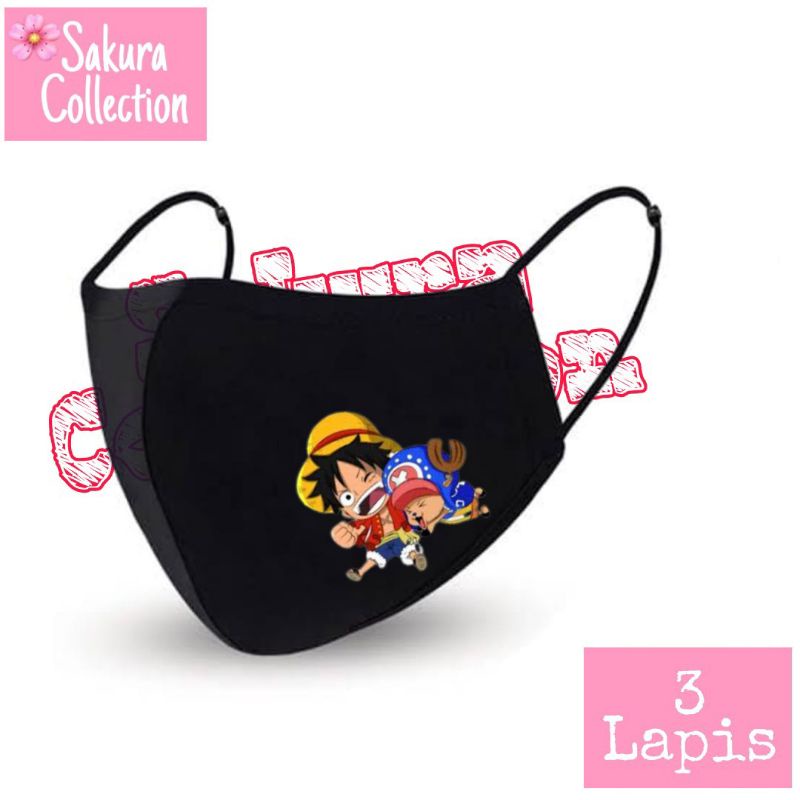 Masker Kain 3 Lapis - Chopper One Piece