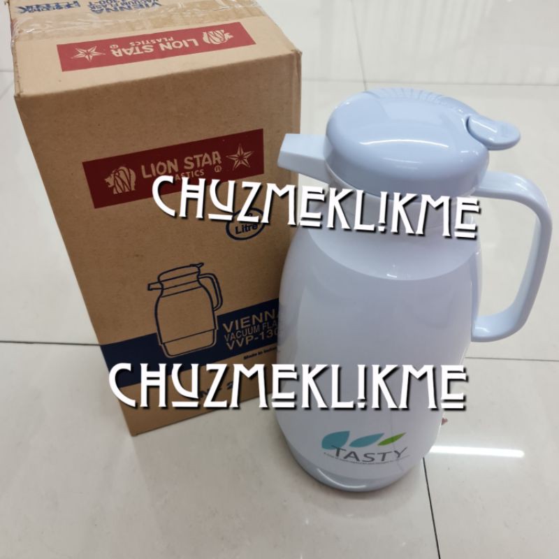 Lion Star VN-2 Termos Air Panas 1.3 Liter - Kaca Tahan Panas, Warna Biru|Pink|Coklat