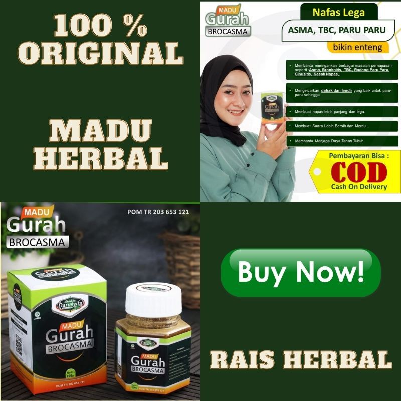 Gurah Brocasma Obat Asma Herbal / Obat Sesak Napas Ampuh / Obat Herbal / Madu Herbal Paling Ampuh
