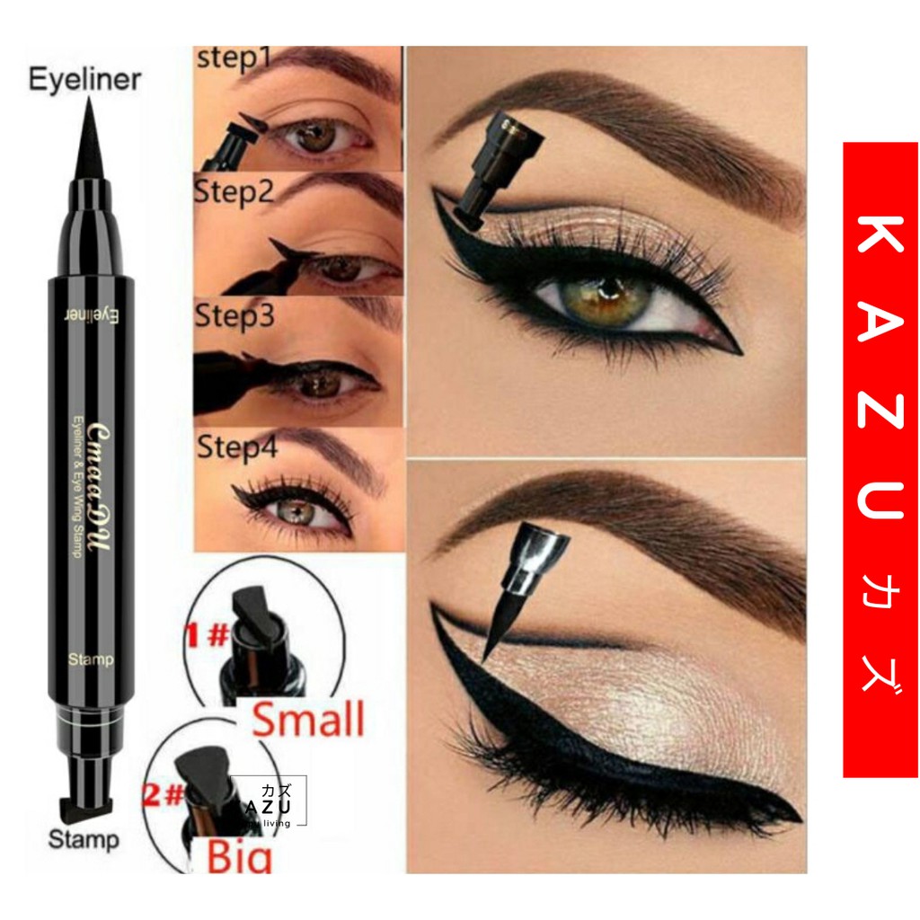 KAZU KBF114 CMMADU Eyeliner Stamp Cat 2 in 1 Original Spidol Mata Import