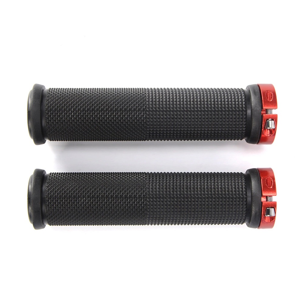 Grip Gagang Karet Sepeda Handlebar Cycling Grip Hitam Merah