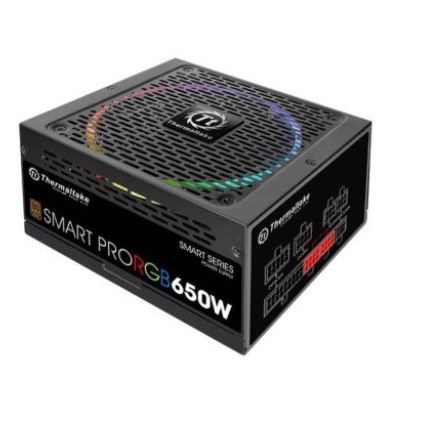 Psu gaming thermaltake 650w atx 80 plus bronze full modular 140mm fan smart pro rgb - Power supply 650 watt 80+