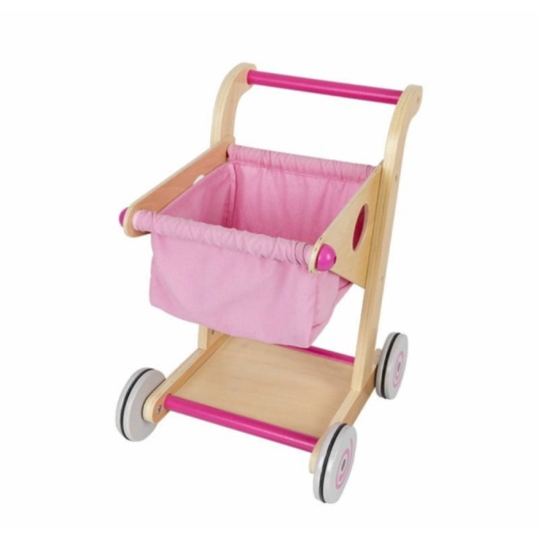 

Wooden Toy Trolley - Mainan Anak - Pretend Play Mainan Trolley Anak - Merah Muda Diskon