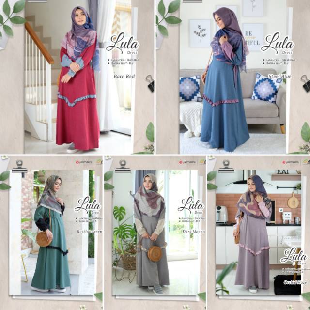 Lula Dress Gamis Katun Madinah Yasmeera Gamis Murah