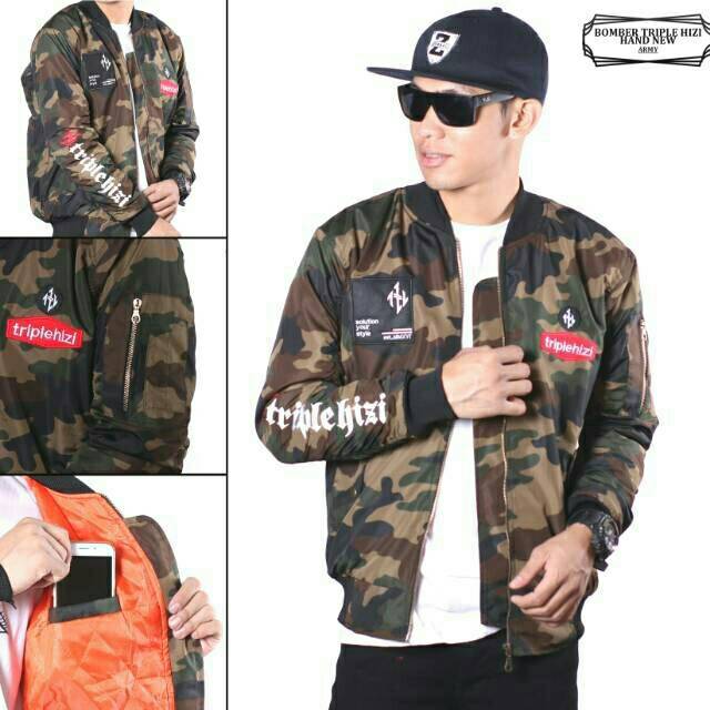 jaket bomber triple hizi hand new