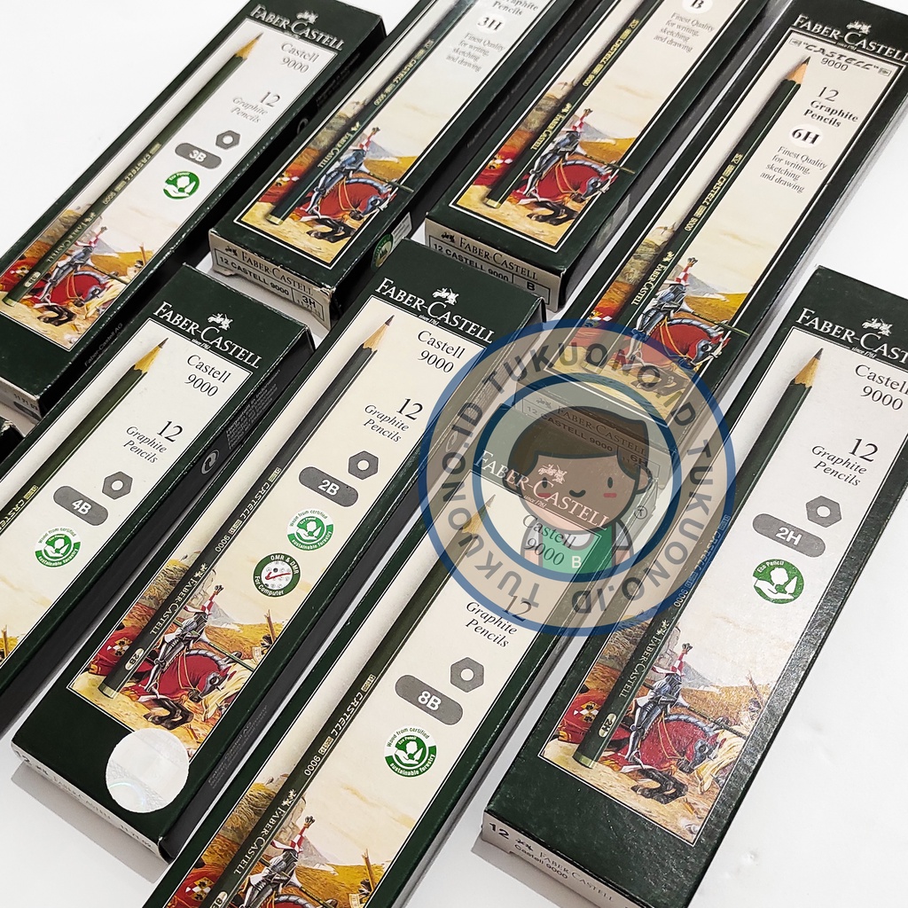 

(1 PCS) FABER CASTELL Pensil 6H/5H/4H/3H/2H/H/F/HB/B/2B/3B/4B/5B/6B/7B/8B