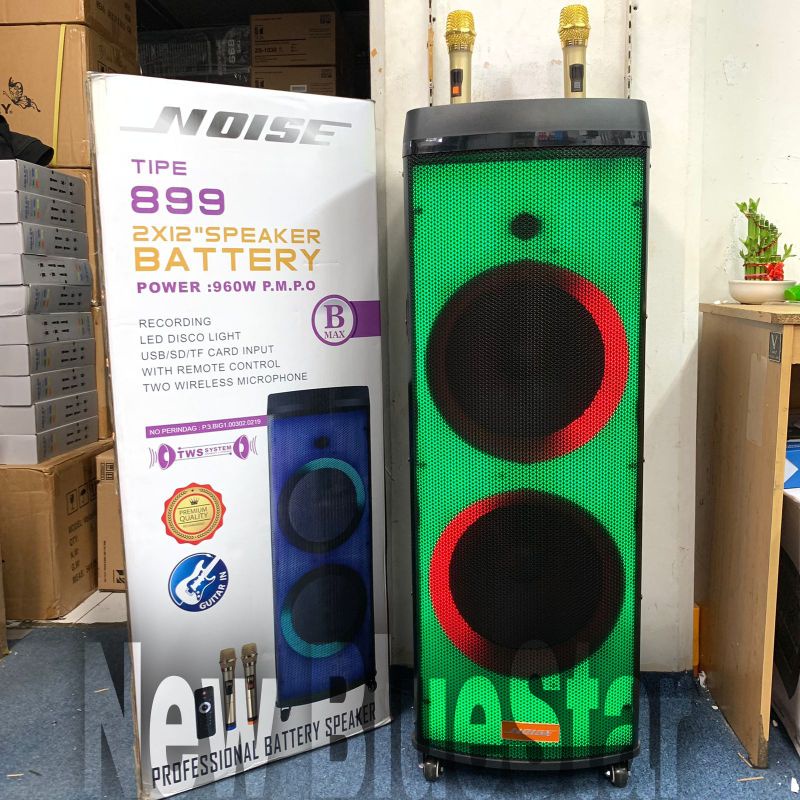 Speaker Portable Wireless Noise 899 B MAX Original Double 12 inch Bluetooth