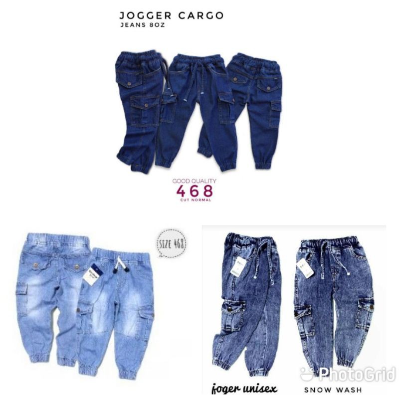 Joger Jeans Anak Cargo 1-8 Tahun