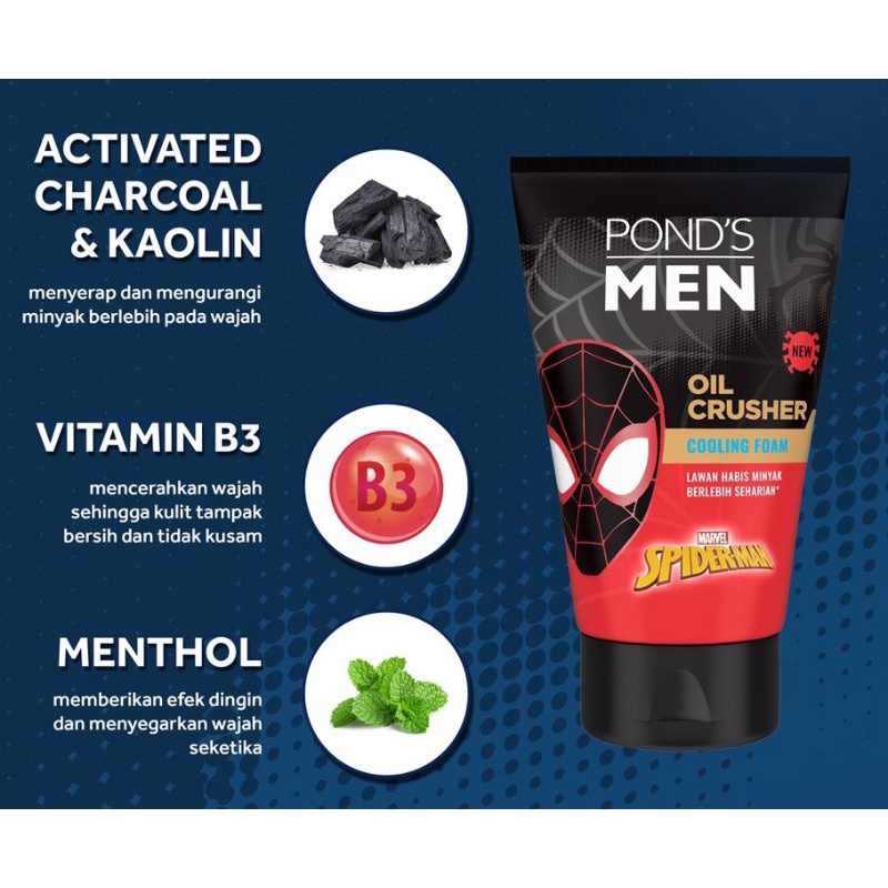 Ponds Men Acno Striker | Oil Crusher Facial Foam