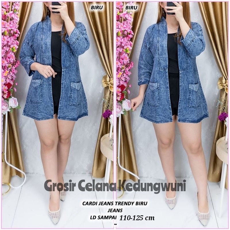 CARDIGAN JEANS SNOW // OUTER JEANS WANITA // KARDIGAN OUTER JEANS