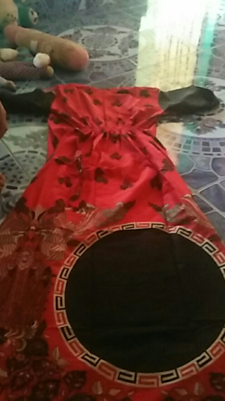 Gamis Batik Sriwedari Maxi Jumbo Bumil Busui Katun Sogan Allsize Ld 110 Ld 120