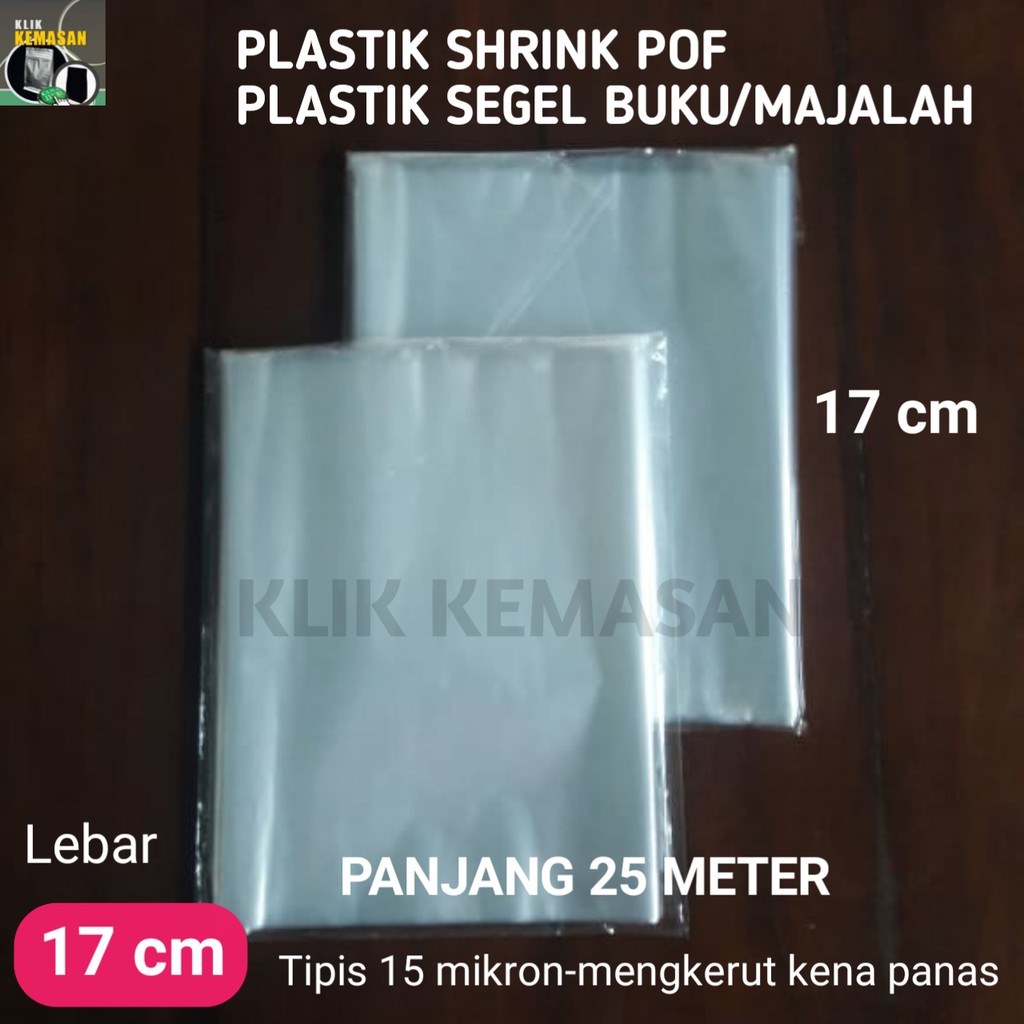 

PLASTIK SHRINK POF 17CM 25METER/PLASTIK SEGEL BUKU MAJALAH WRAP