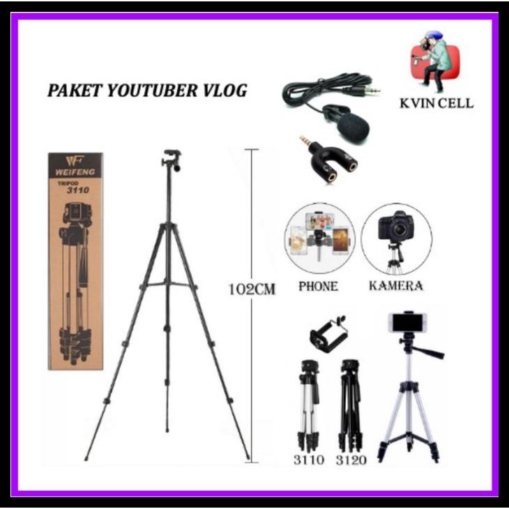 PAKET VI YOUTUBE YOUTUBER VLOG VLOGGER SMULE ALAT REKAM REKAMAN - MIC