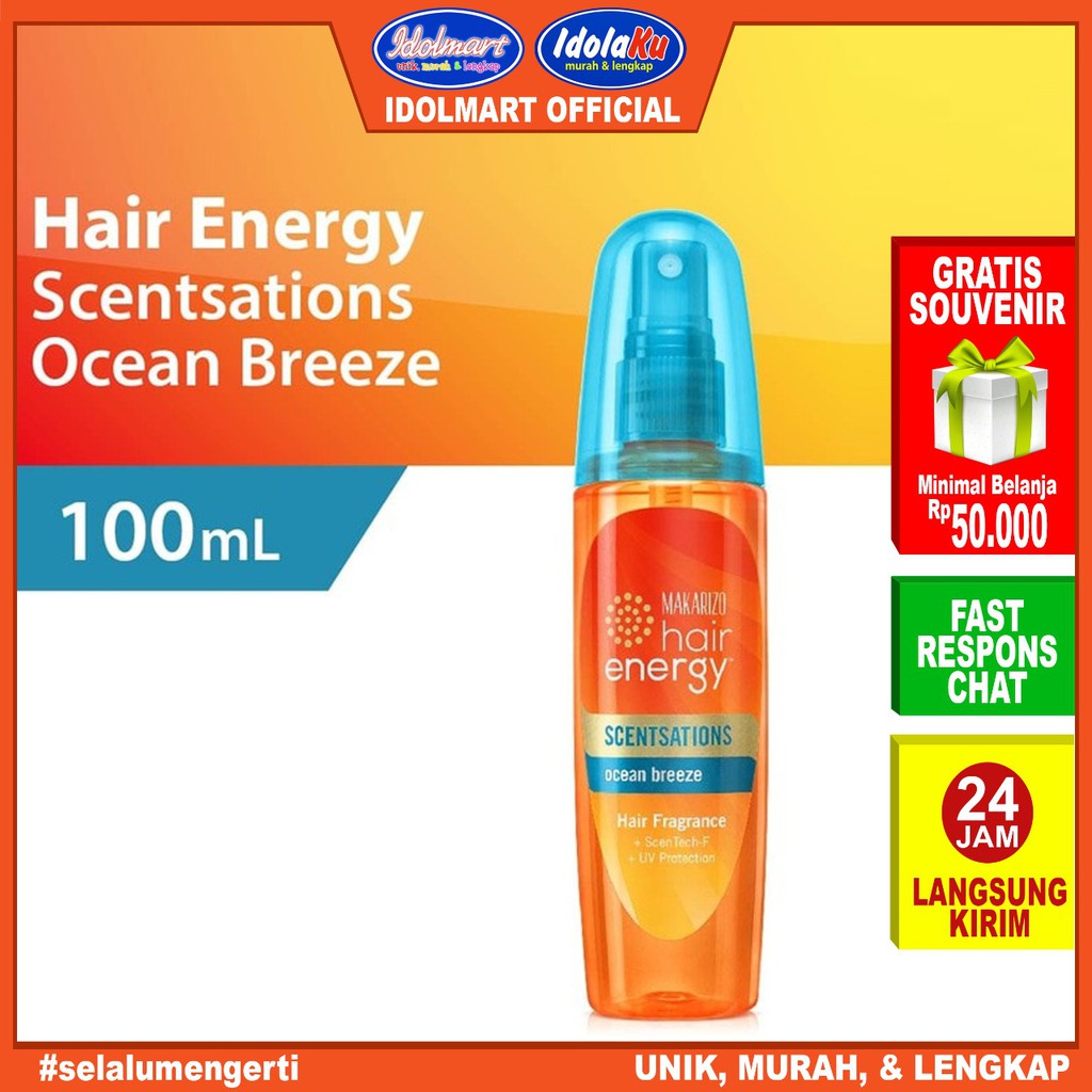 IDOLAKU Makarizo Hair Energy Scentsations Hair Fragrance Ocean Breeze 100 mL Parfum Rambut