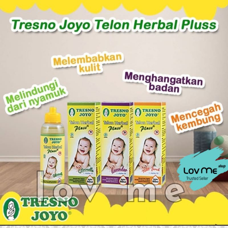 Lov Me❤ Minyak Telon Herbal Plus Tresno Joyo 100ml Free 30ml -Minyak Telon TJ - Minyak Kayu Putih TJ- Balsam Telon Tresnojoyo