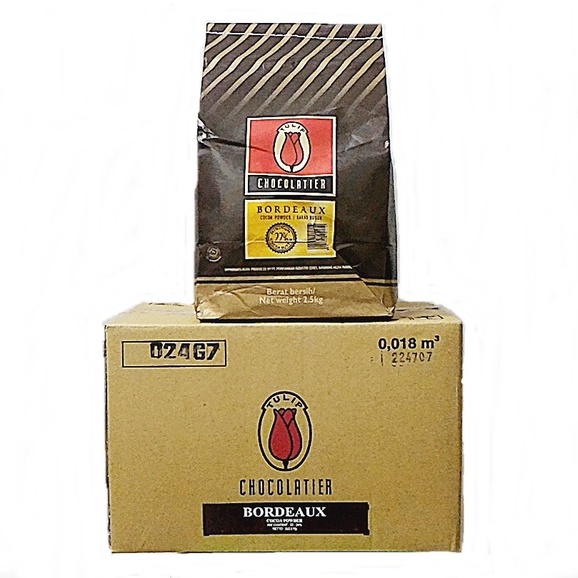 

Tulip Bordeaux Coklat bubuk 2.5 KG / DARK COCOA PREMIUM 2.5KG