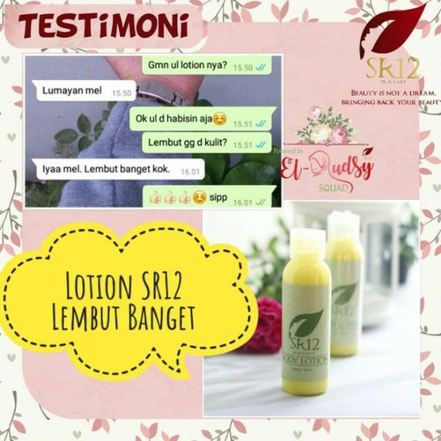 body lotion malam SR12 100ml BPOM ORIGINAL