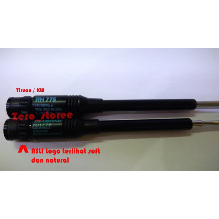 ANTENA DUALBAND ASLI DIAMOND RH 775 BNC ASLI JEPANG RH775 VHF DAN UHF RH-774 ICOM ALINCO antena tarik