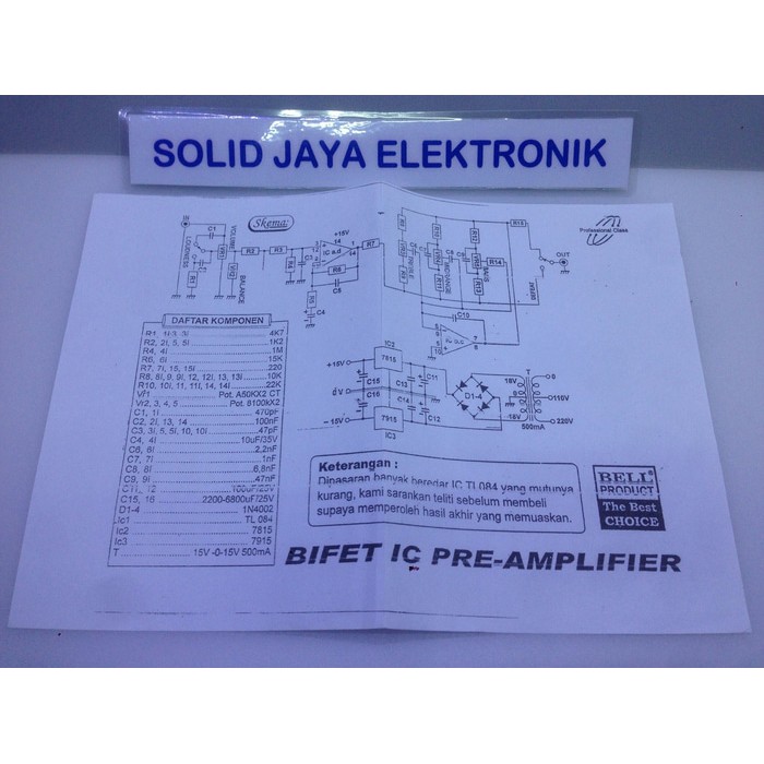 KIT TONE CONTROL BIFET BI-FET STEREO TONE KONTROL BIFET PLUS LOUDNESS DEFEAT BELL BGR ASLI