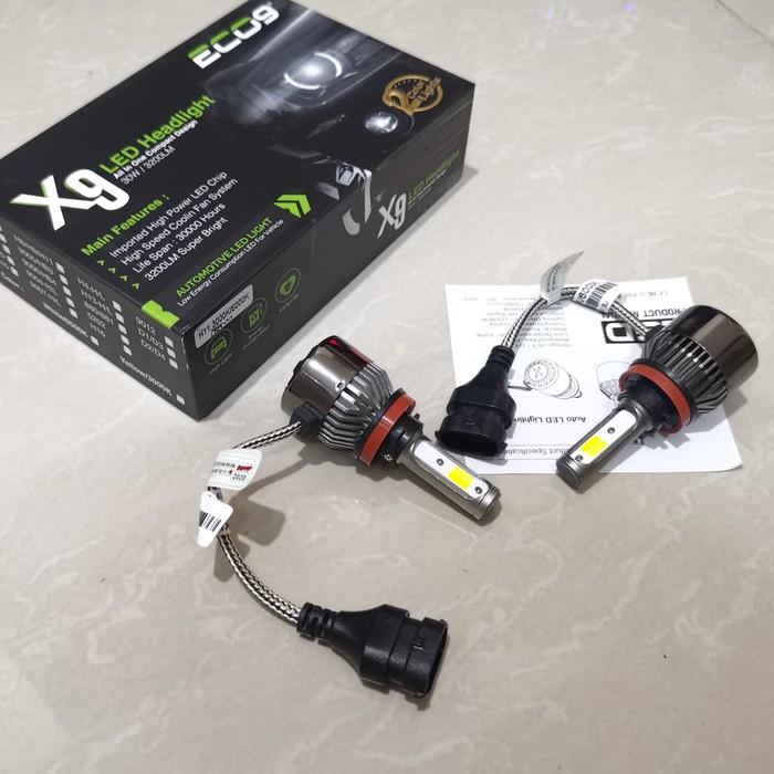 Jual LAMPU MOBIL H11 LED X9 3 WARNA HEADLAMP FOGLAMP GARANSI 6 BULAN