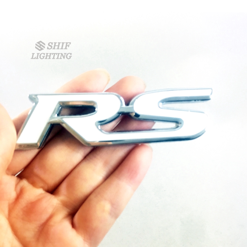 1 x  Metal RS Logo Car Auto Rear Trunk Side Emblem Badge Sticker Decal Replacement For Honda