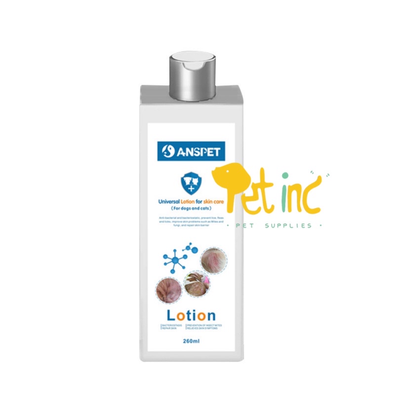 Annsipet skin disease lotion for dog and cat (jamur, kutu, bakteri, gatel2, merah)