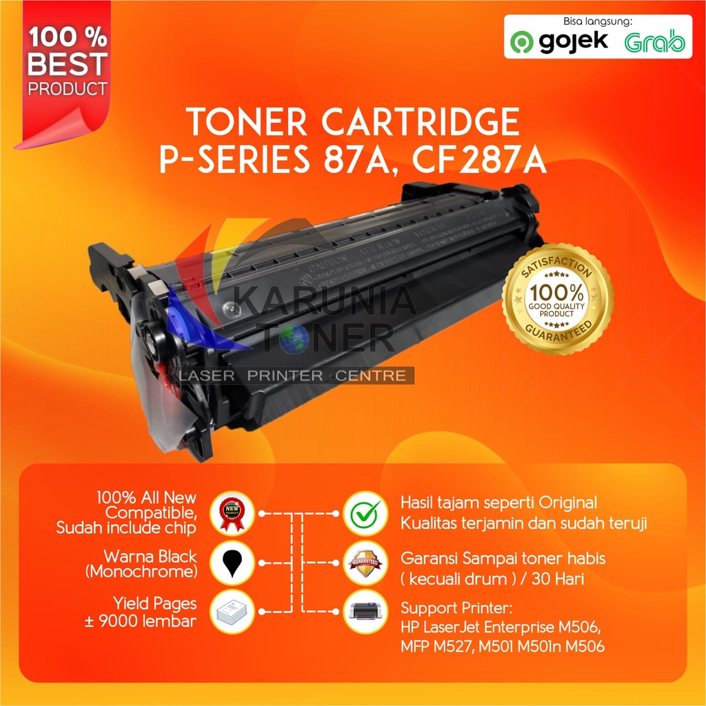 Toner Cartridge P SERIES 87A CF287A For Printer LaserJet M501 M506 M527 New