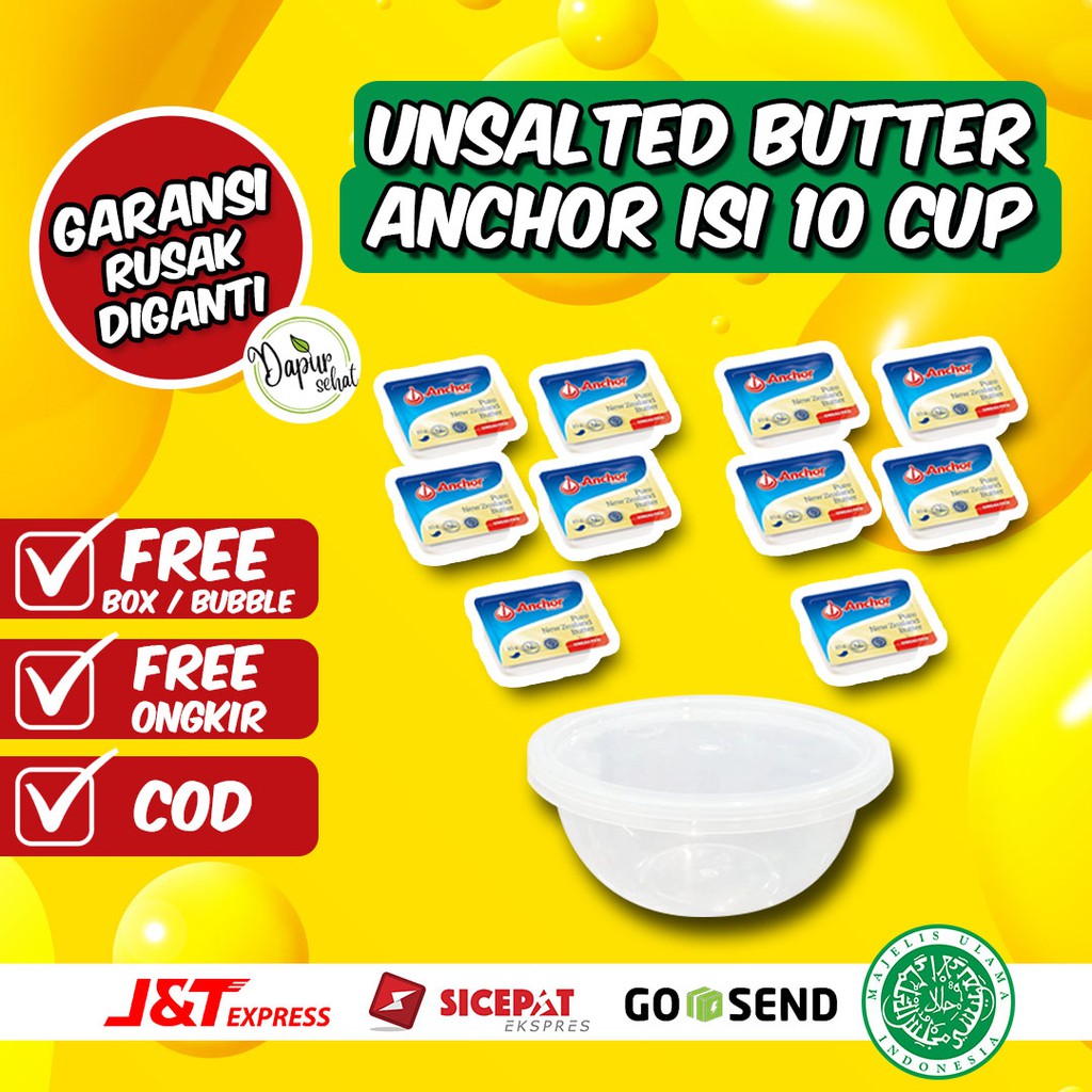 

ANCHOR UNSALTED BUTTER / Elle vire isi 10 CUP UNTUK MPASI FREE CONTAINER
