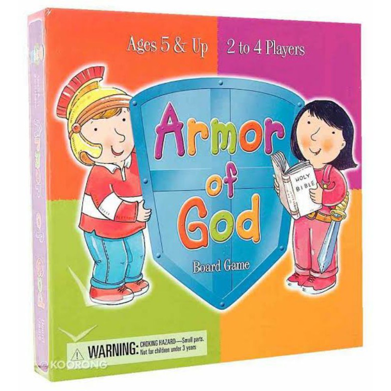 ARMOR OF GOD BOARD GAME AGE 5 AND UP 2 TO 4 PLAYERS