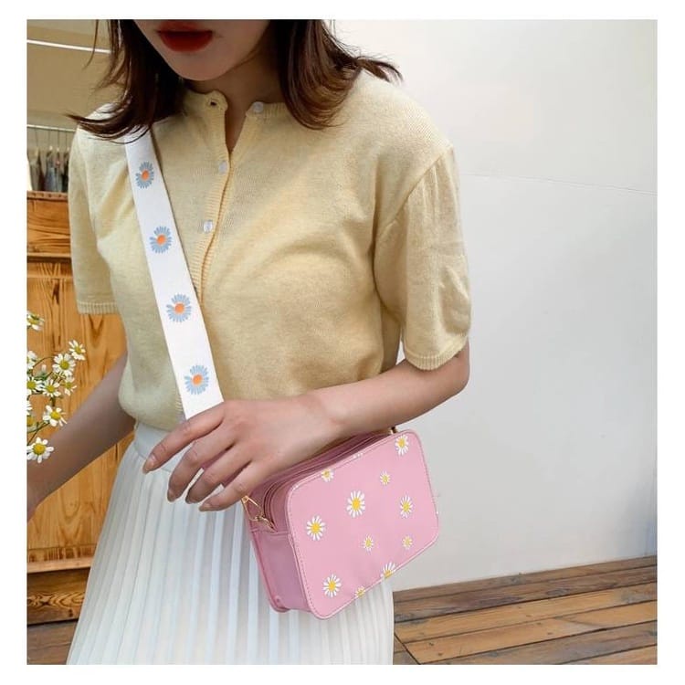 &quot;aurabagss&quot; - Tas Wanita Tas Selempang Mini Wanita &quot;KOREA DAISY&quot; Sling Bag Remaja Wanita Ala Jepang Murah Bisa COD