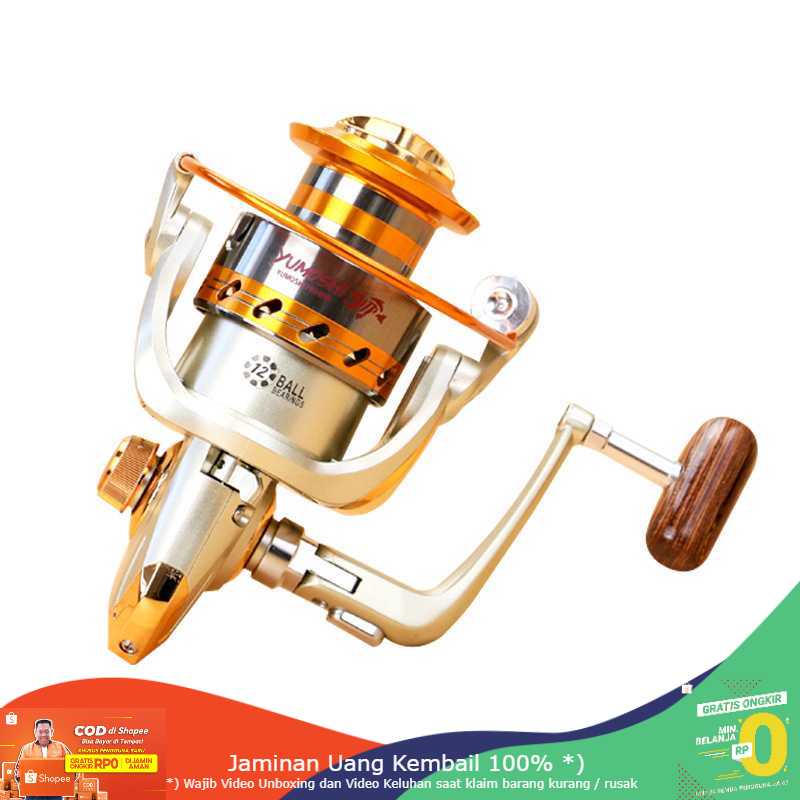 (BISA COD) RVOSTR Yumoshi Gulungan Pancing EF6000 Fishing Spinning Reel 12 Ball Bearing