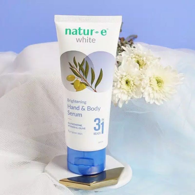 Natur e White Brightening HAND &amp; BODY SERUM  ISI 180 Ml Original~Asli 100%