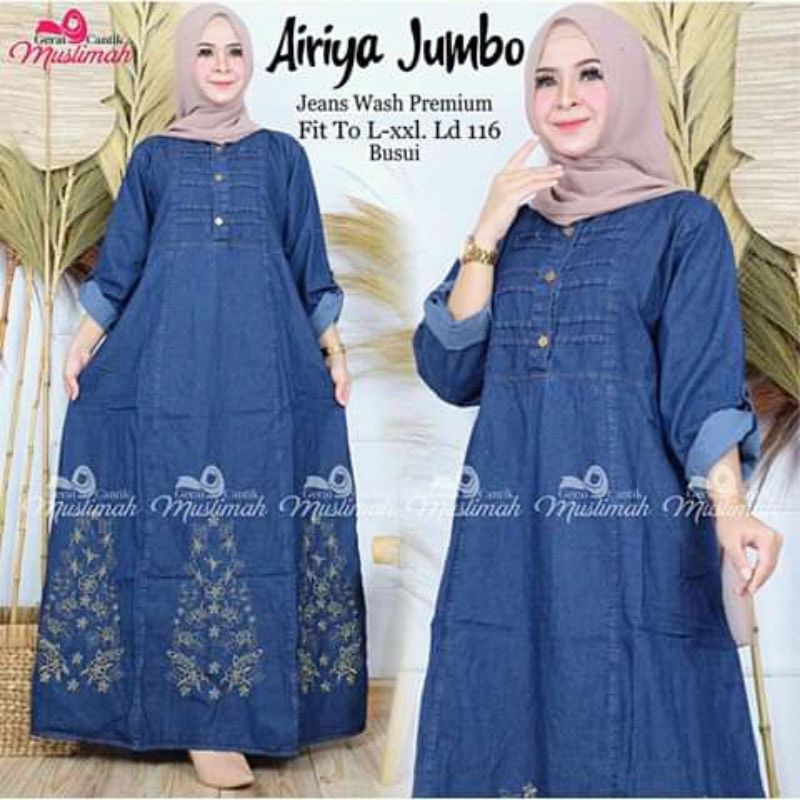 gamis jeans aero maxi jumbo